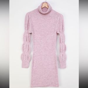 Lulus pink bubble sleeve dress